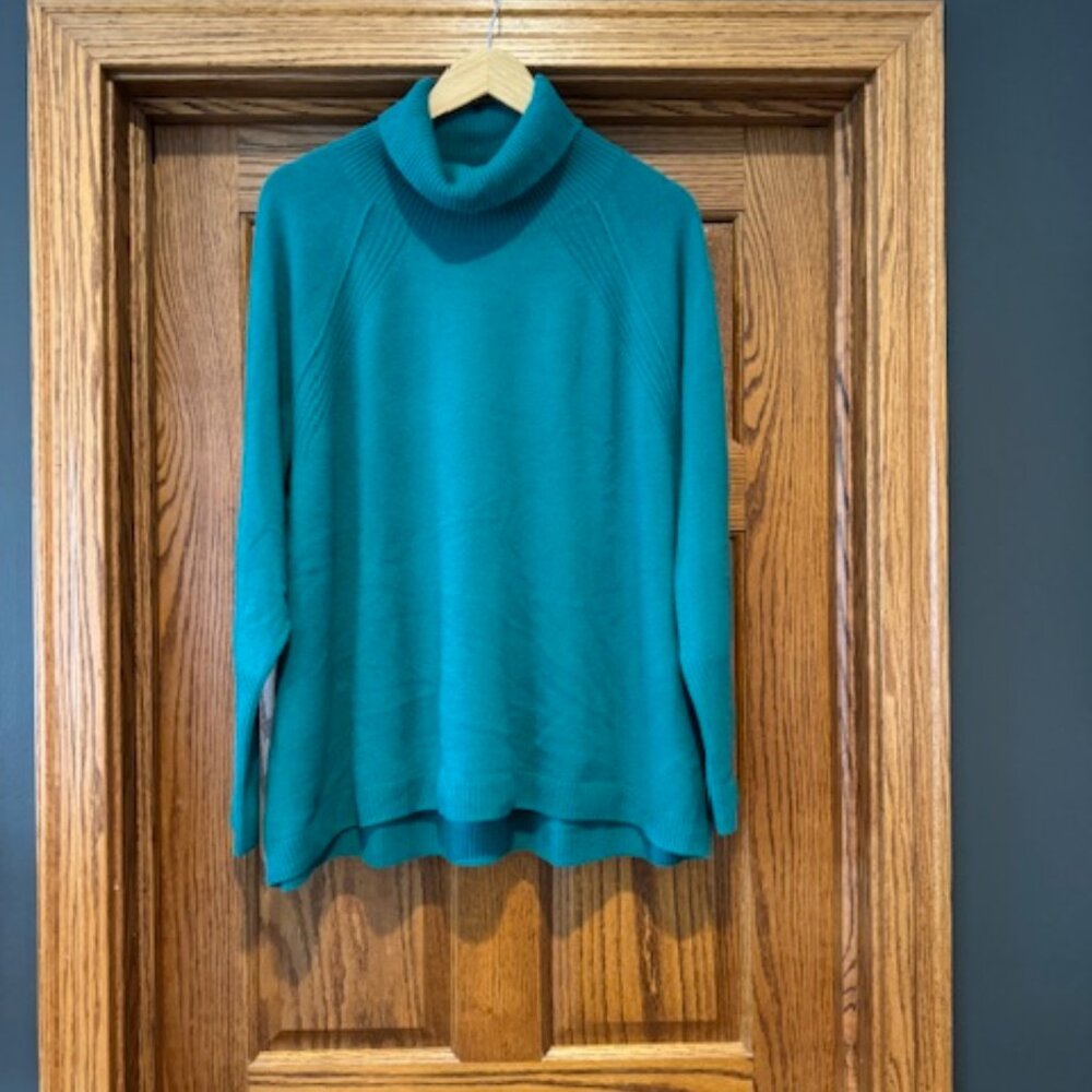 J. Jill Cashmere Green/ Blue Sweater Size 2X